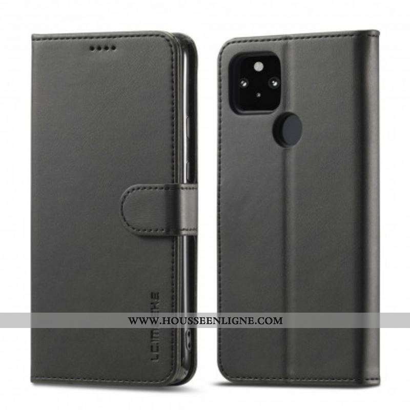 Housse Oppo A15 LC.IMEEKE Effet Cuir