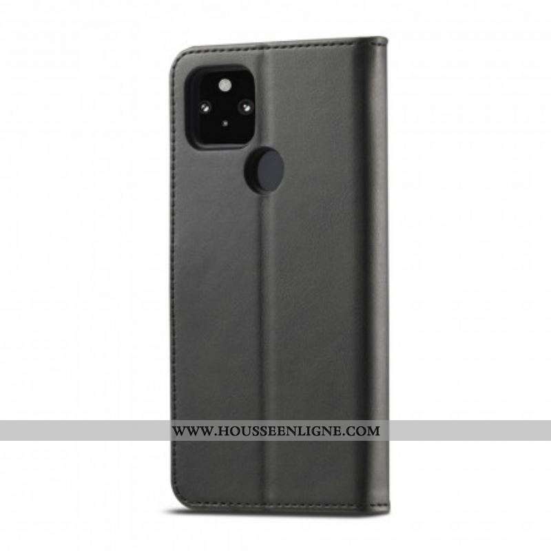 Housse Oppo A15 LC.IMEEKE Effet Cuir