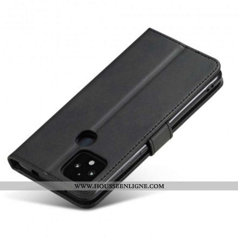 Housse Oppo A15 LC.IMEEKE Effet Cuir