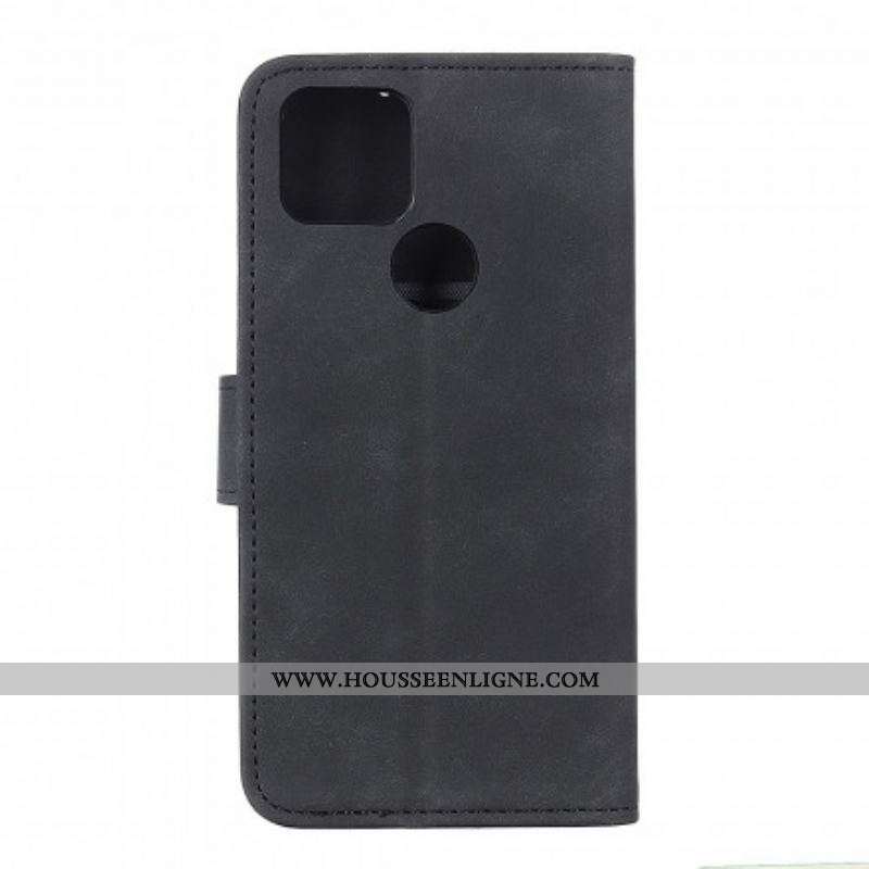 Housse Oppo A15 Matte Effet Cuir Vintage KHAZNEH