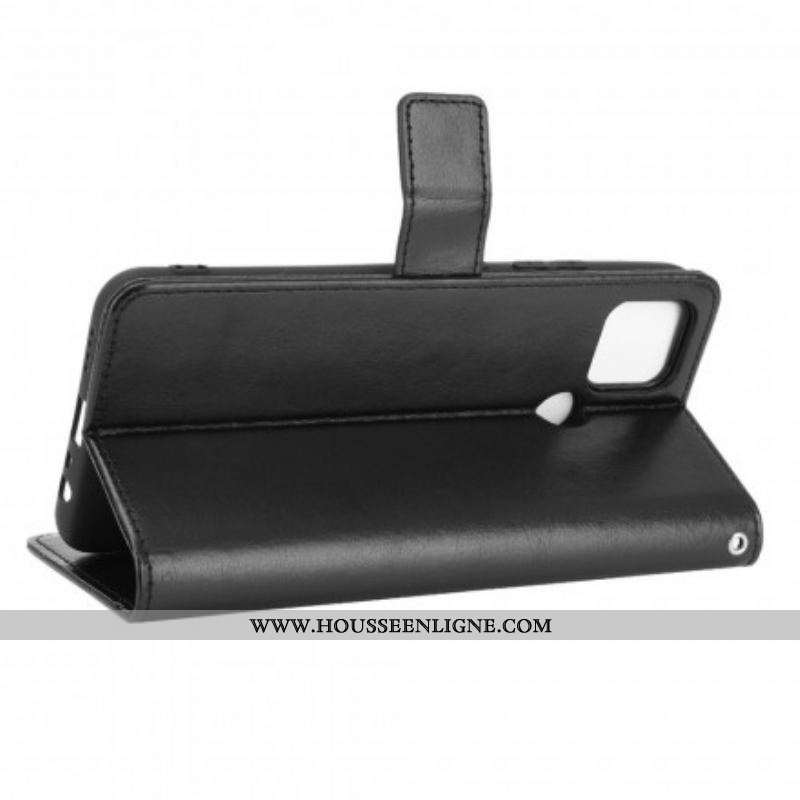 Housse Oppo A15 Simili Cuir Flashy