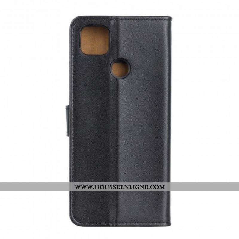 Housse Oppo A15 Simili Cuir Simple