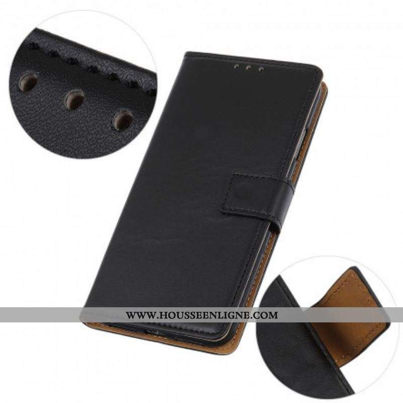 Housse Oppo A15 Simili Cuir Simple