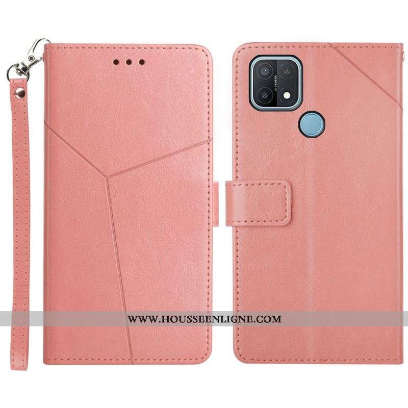 Housse Oppo A15 Style Cuir Géo Y Design