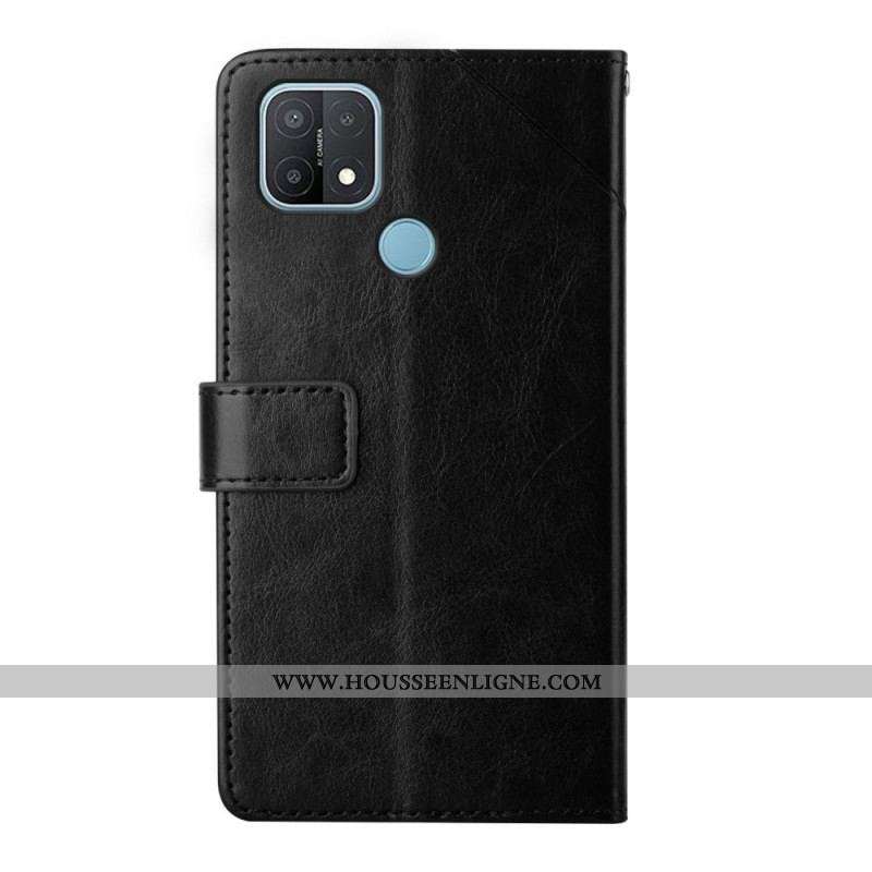 Housse Oppo A15 Style Cuir Géo Y Design