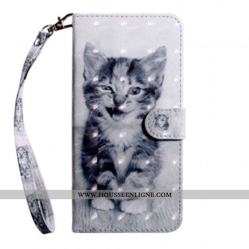 Housse Oppo A16 / A16s Chat Noir et Blanc