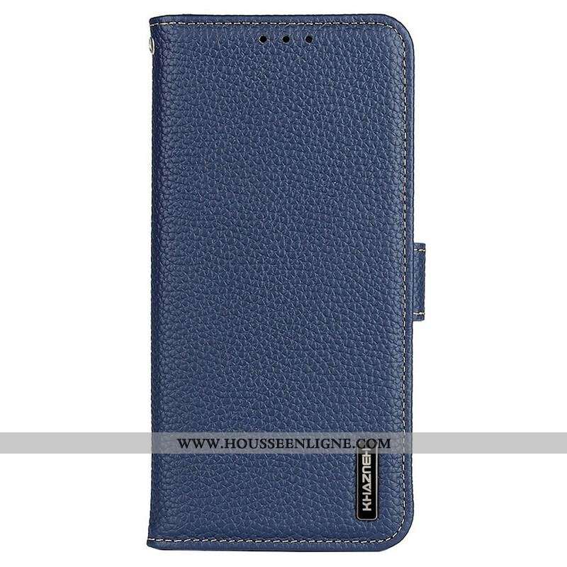 Housse Oppo A16 / A16s Cuir Litchi KHAZNEH