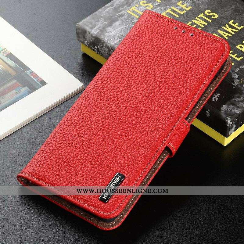 Housse Oppo A16 / A16s Cuir Litchi KHAZNEH