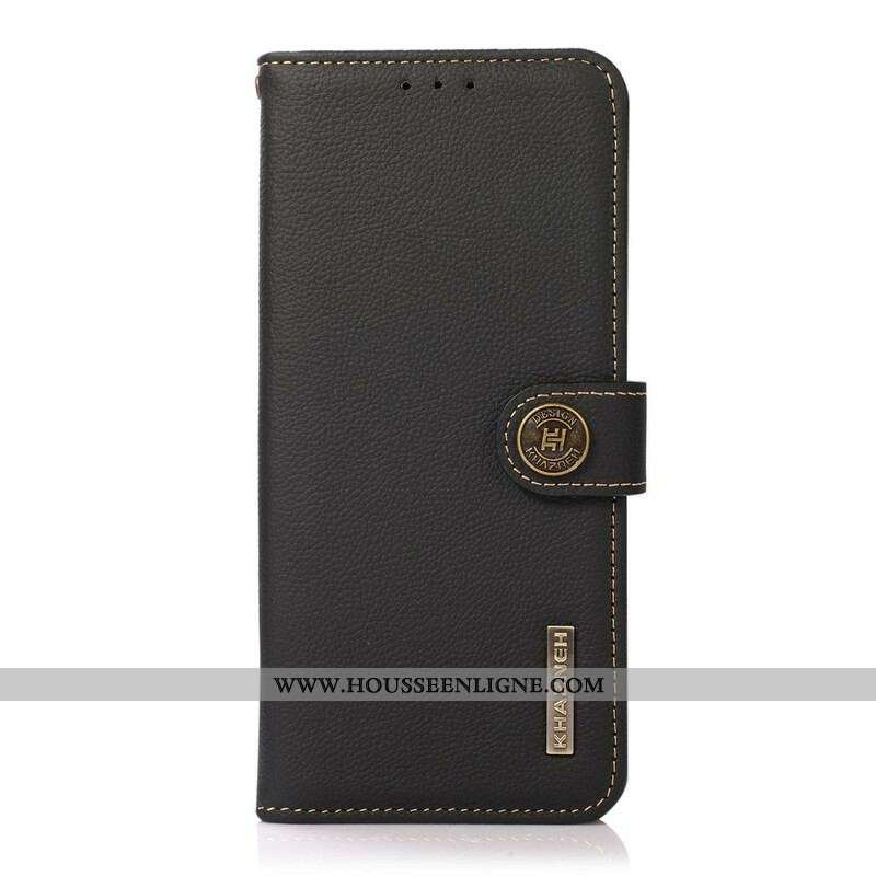 Housse Oppo A16 / A16s Cuir Véritable KHAZNEH RFID