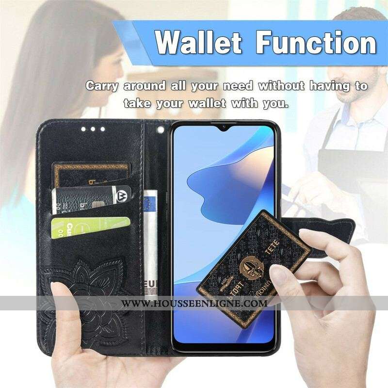 Housse Oppo A16 / A16s Demi Papillons