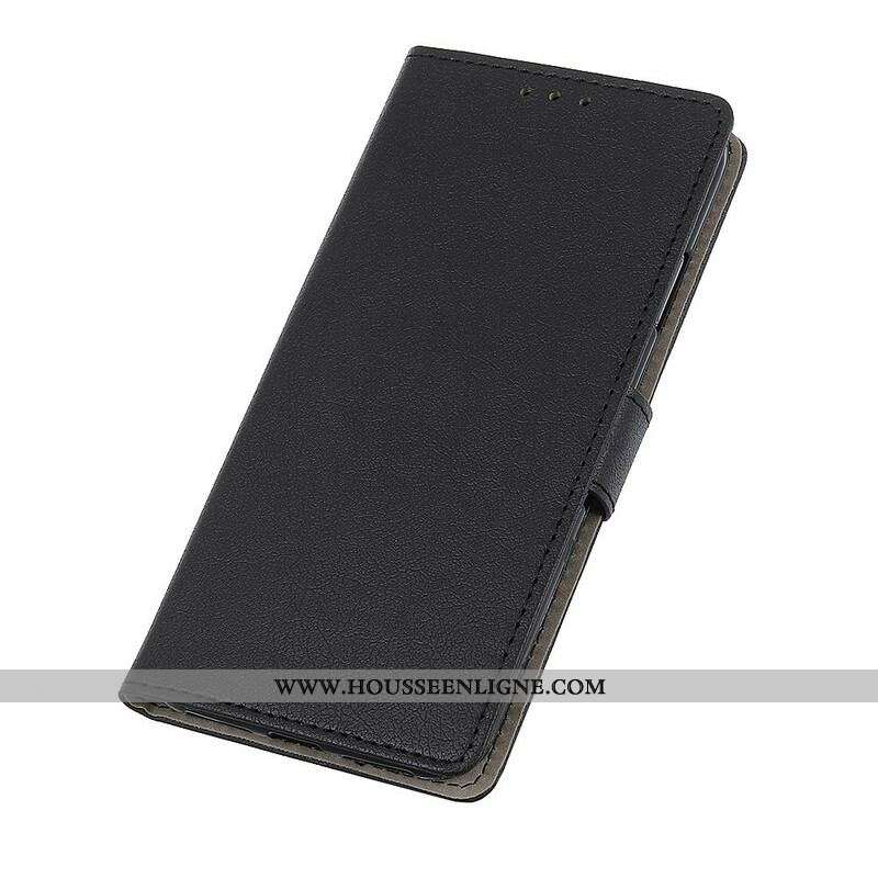 Housse Oppo A16 / A16s Effet Cuir Brillant Simple