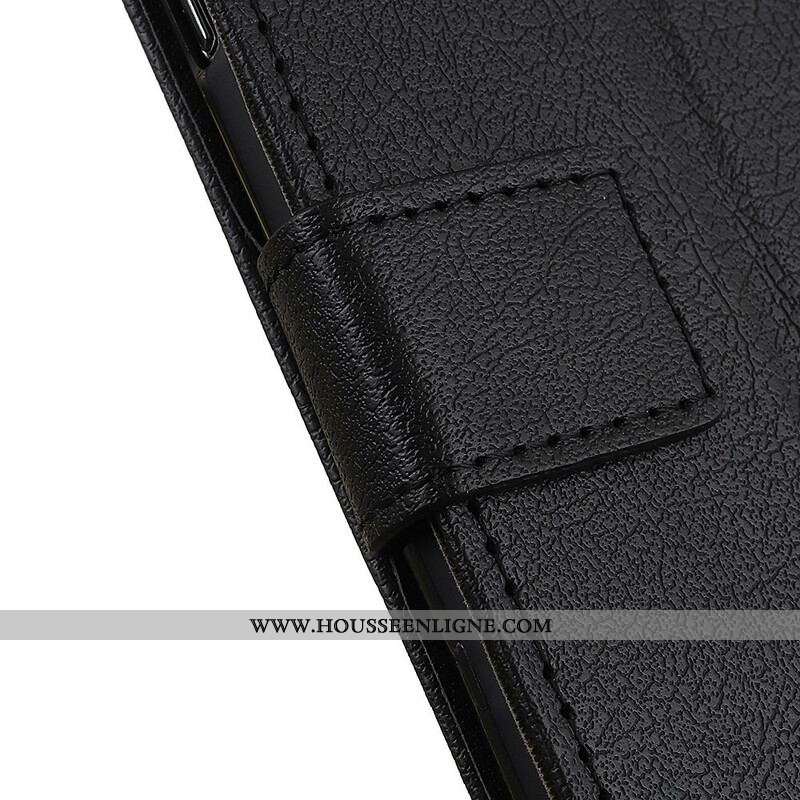 Housse Oppo A16 / A16s Effet Cuir Brillant Simple