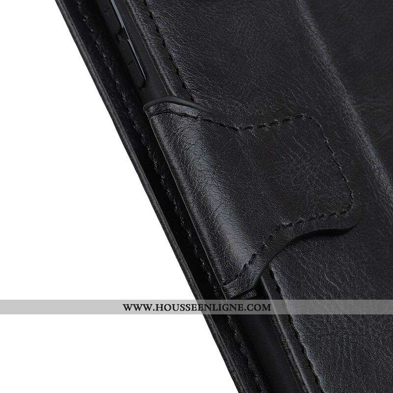 Housse Oppo A16 / A16s Effet Cuir Fermoir Réversible