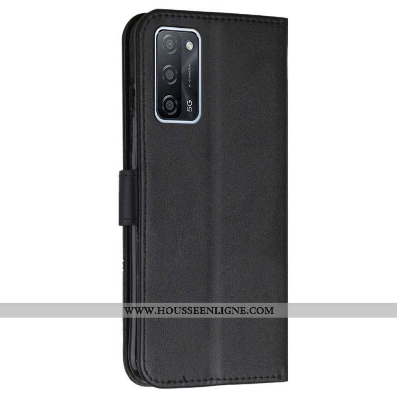Housse Oppo A16 / A16s Effet Cuir Géo à Lanière