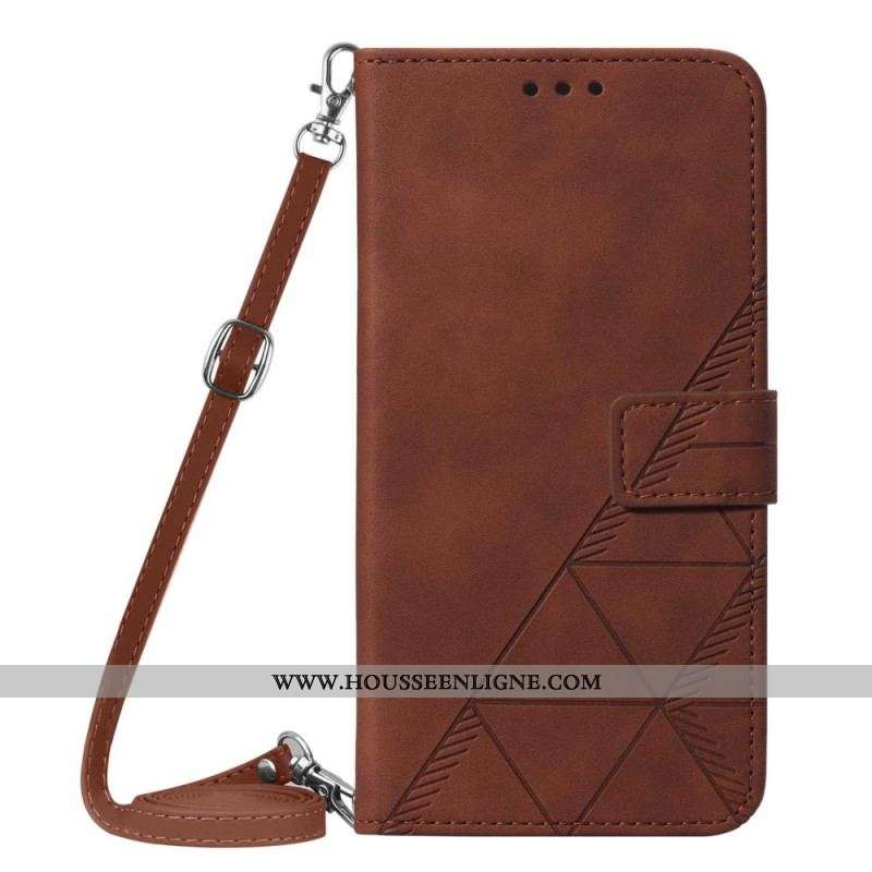 Housse Oppo A16 / A16s Effet Cuir avec Bandoulière