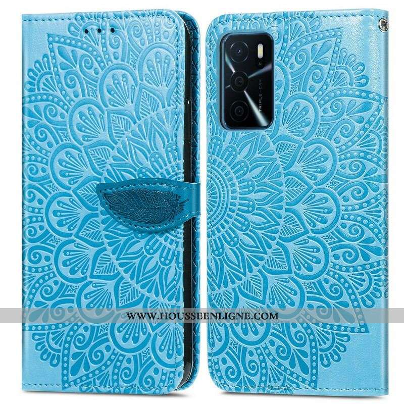 Housse Oppo A16 / A16s Feuilles Tribales