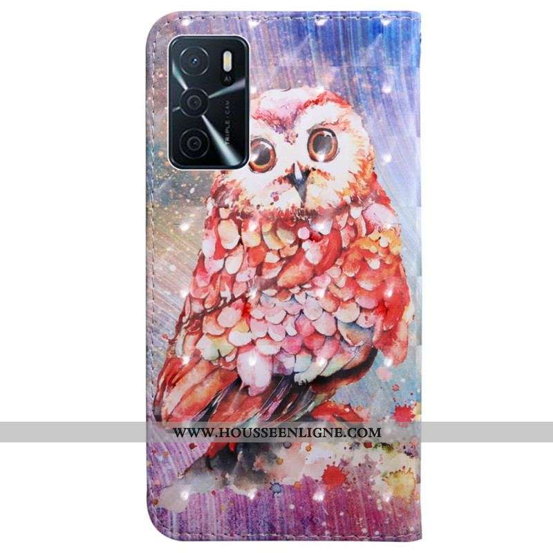 Housse Oppo A16 / A16s Hibou le Peintre
