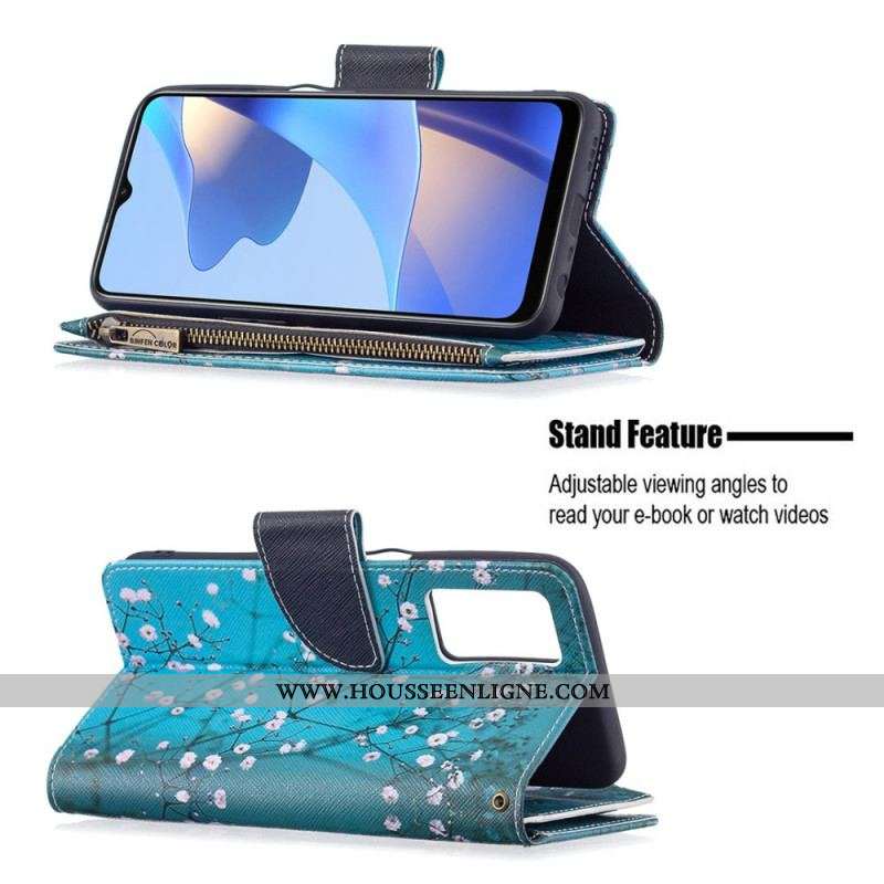 Housse Oppo A16 / A16s Poche Zippée Arbre