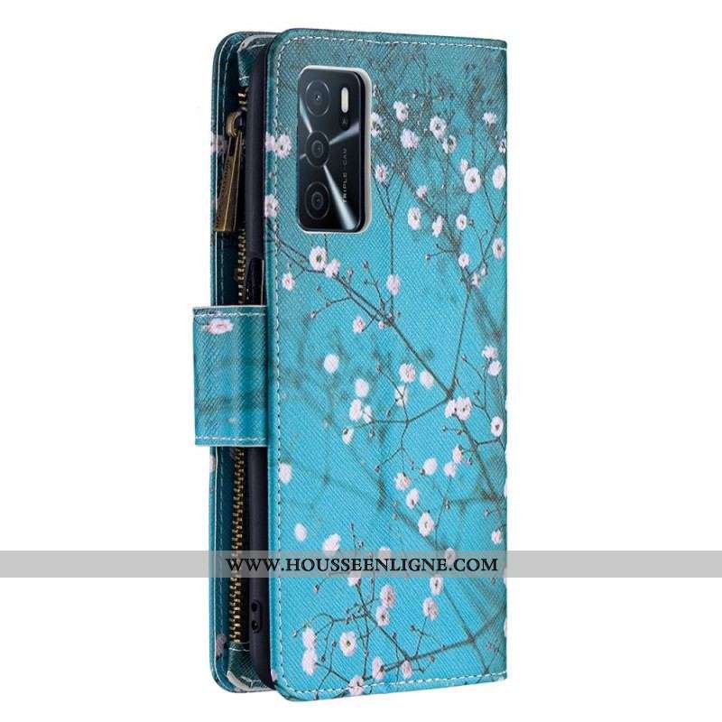 Housse Oppo A16 / A16s Poche Zippée Arbre