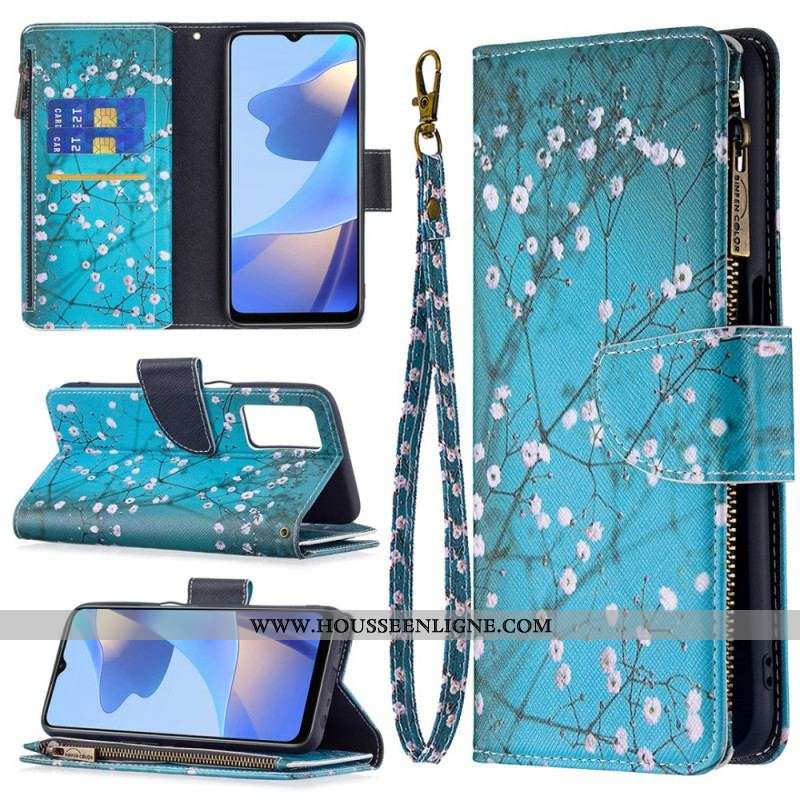 Housse Oppo A16 / A16s Poche Zippée Arbre