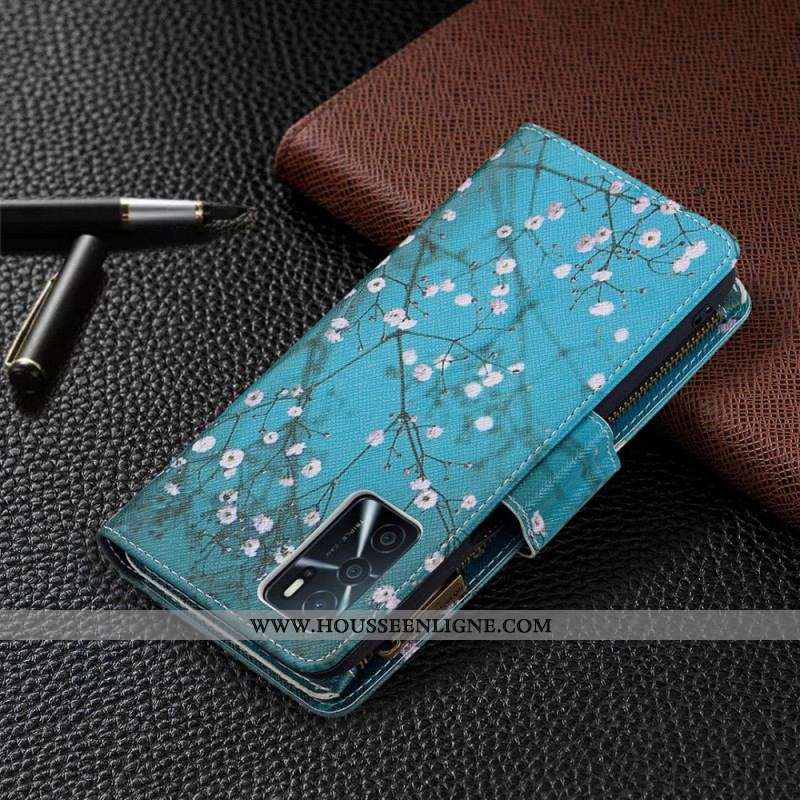 Housse Oppo A16 / A16s Poche Zippée Arbre