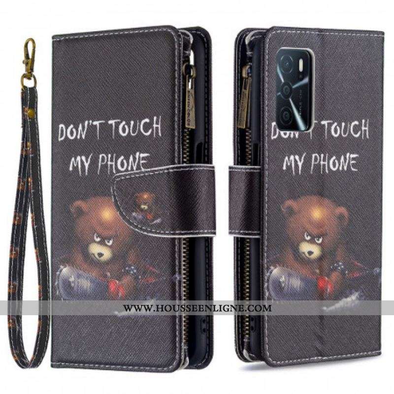 Housse Oppo A16 / A16s Poche Zippée Ours