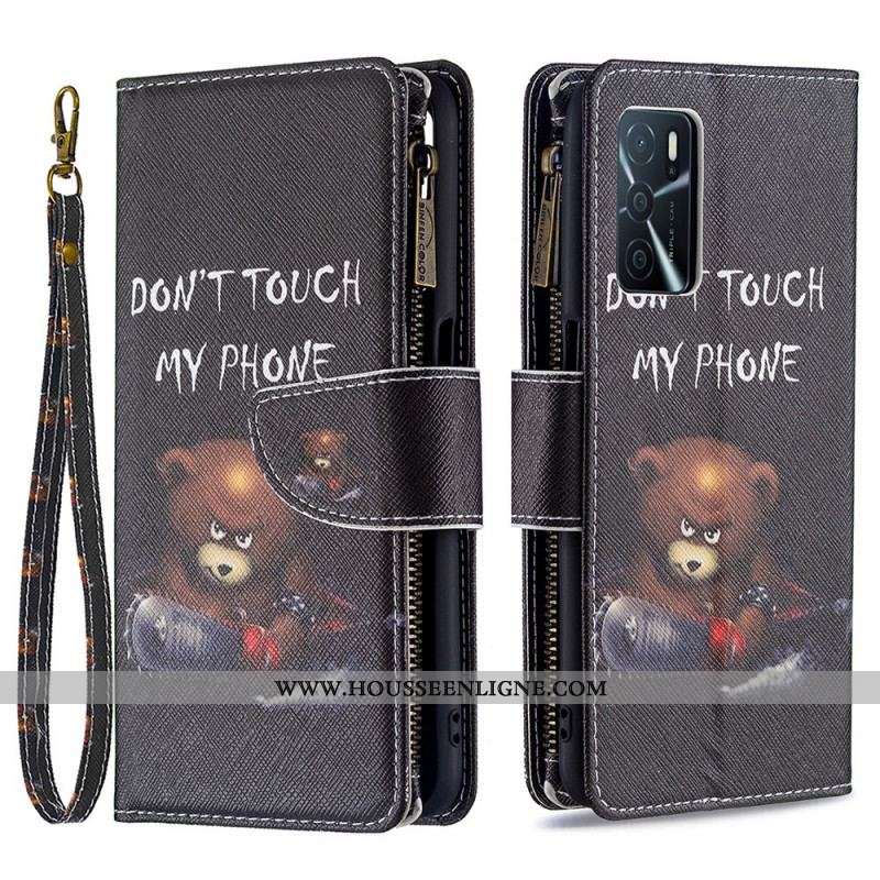 Housse Oppo A16 / A16s Poche Zippée Ours