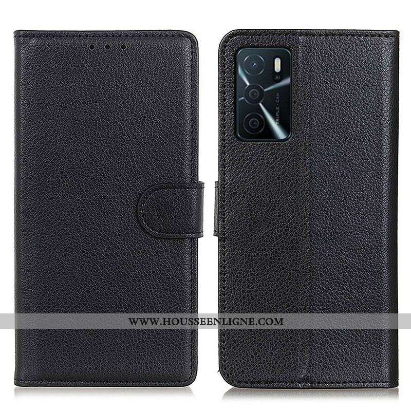 Housse Oppo A16 / A16s Simili Cuir Traditionnel