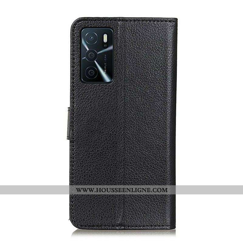 Housse Oppo A16 / A16s Simili Cuir Traditionnel