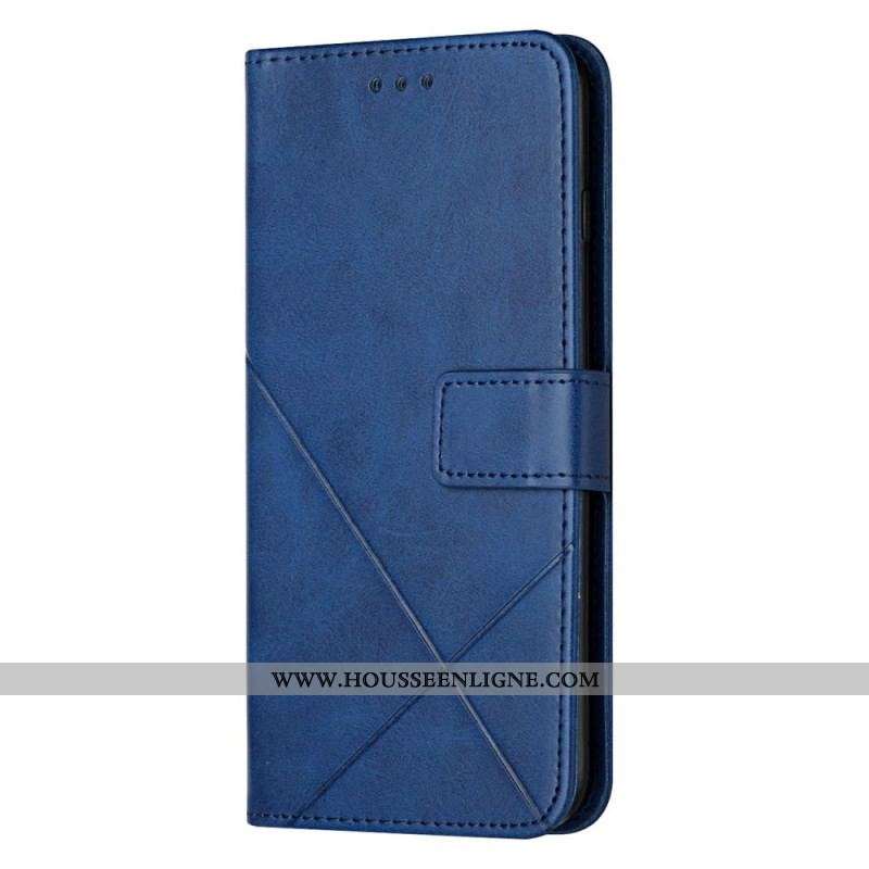 Housse Oppo A16 / A16s Style Cuir Géo X Design