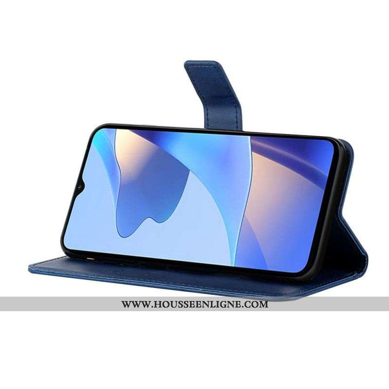 Housse Oppo A16 / A16s Style Cuir Géo X Design