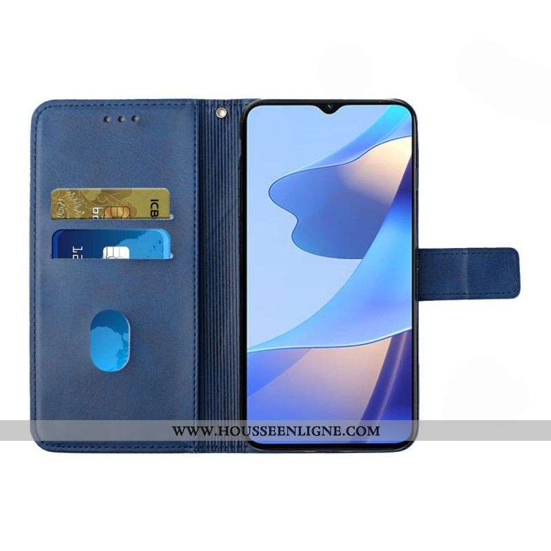 Housse Oppo A16 / A16s Style Cuir Géo X Design