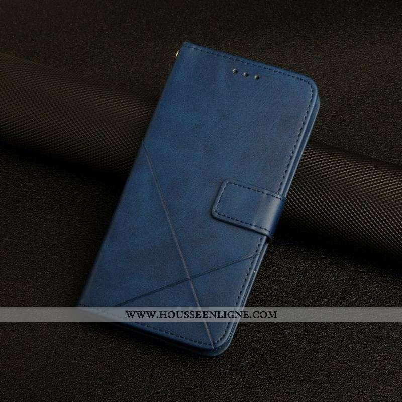 Housse Oppo A16 / A16s Style Cuir Géo X Design