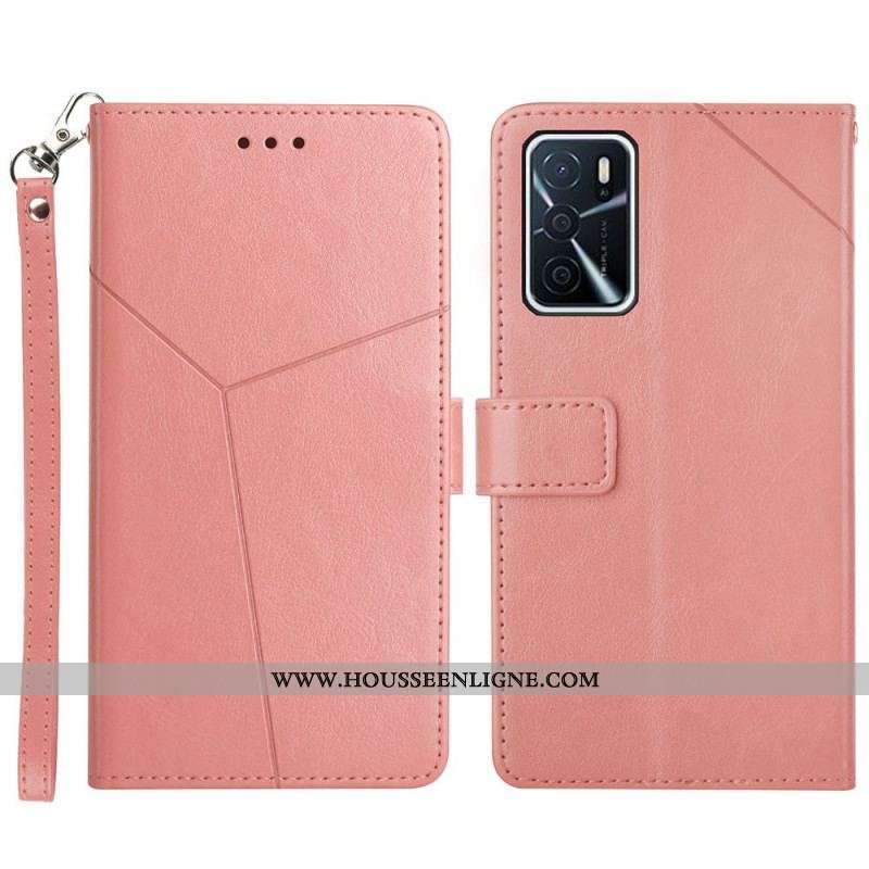 Housse Oppo A16 / A16s Style Cuir Géo Y Design