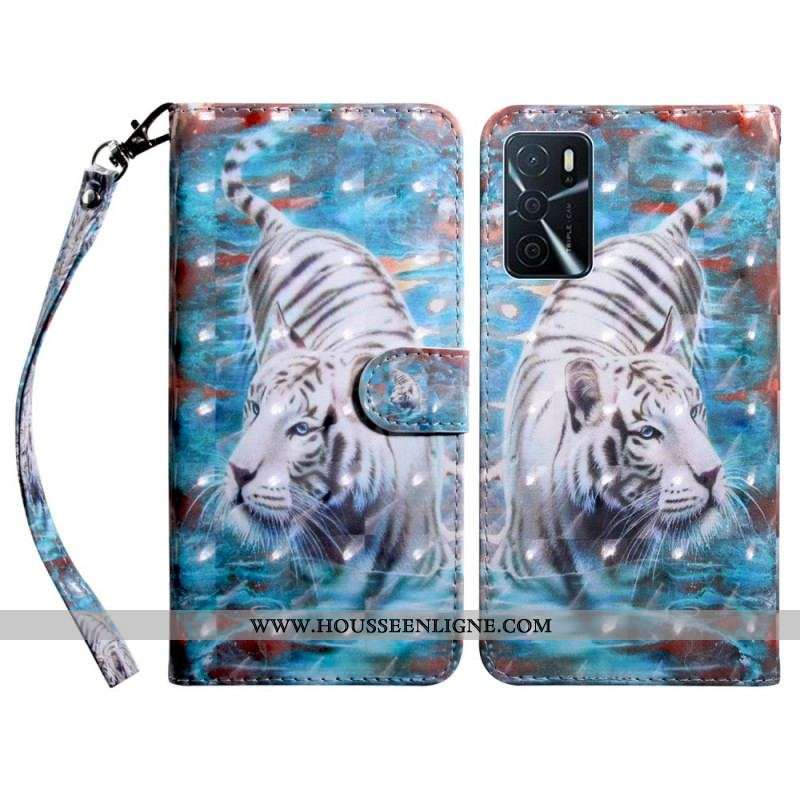 Housse Oppo A16 / A16s Tigre dans l'Eau