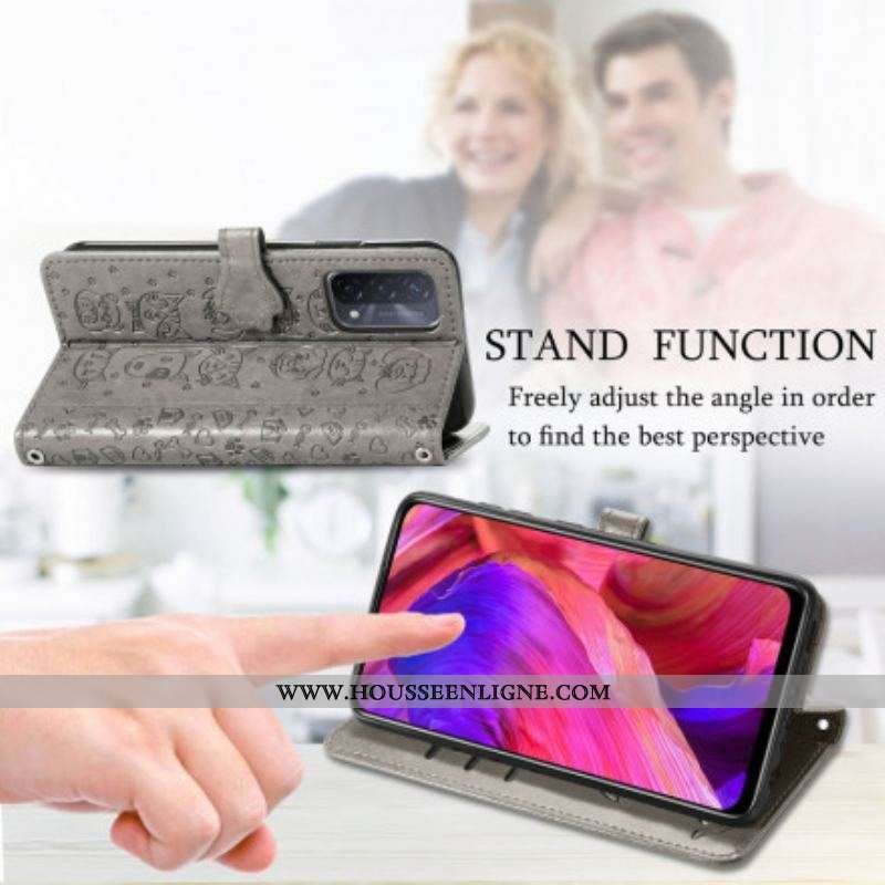 Housse Oppo A54 5G / A74 5G Animaux Animés