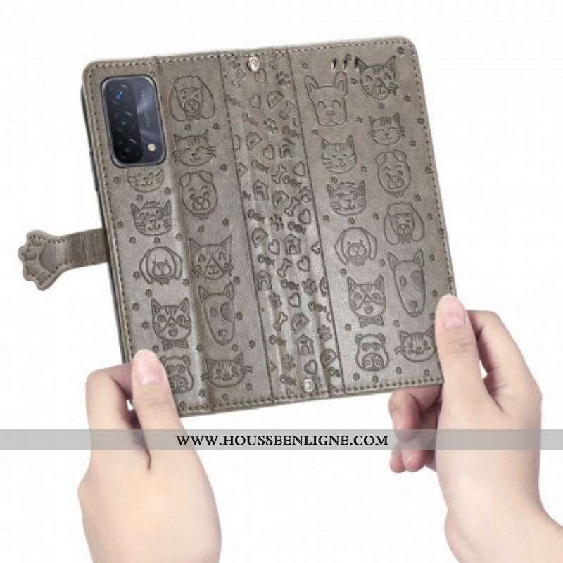 Housse Oppo A54 5G / A74 5G Animaux Animés