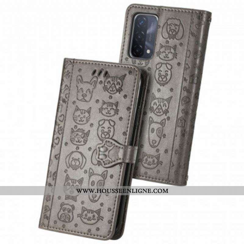 Housse Oppo A54 5G / A74 5G Animaux Animés