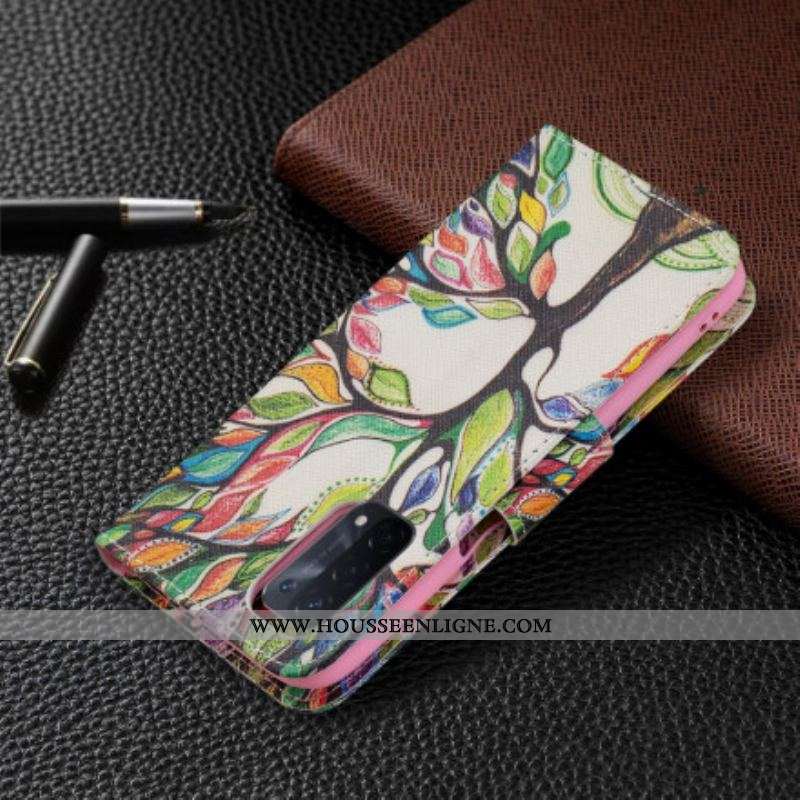 Housse Oppo A54 5G / A74 5G Arbre Coloré