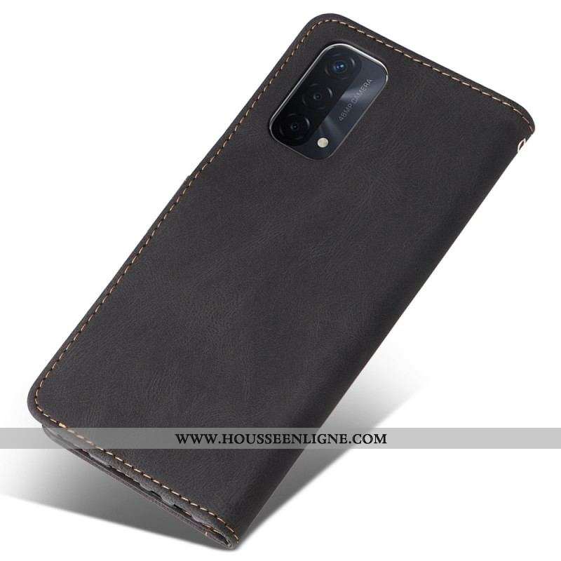 Housse Oppo A54 5G / A74 5G Bicolore avec Lanière