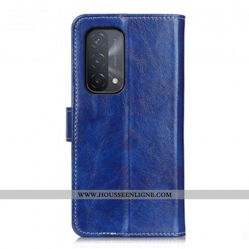 Housse Oppo A54 5G / A74 5G Brillante et Coutures Apparentes