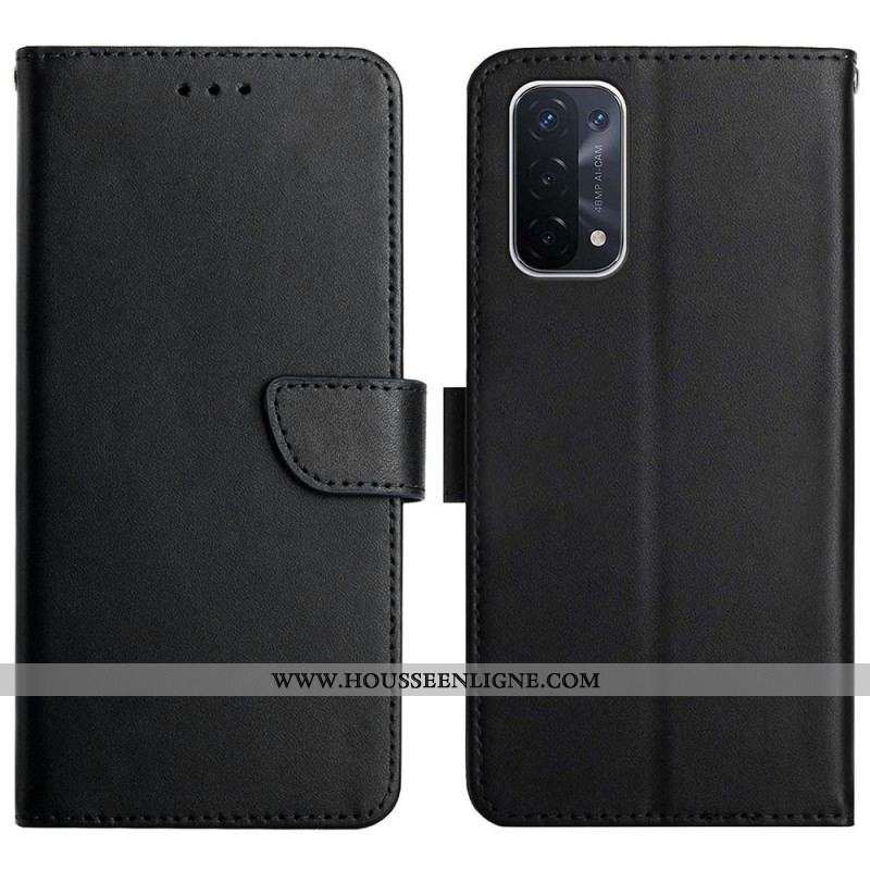 Housse Oppo A54 5G / A74 5G Cuir Nappa Véritable