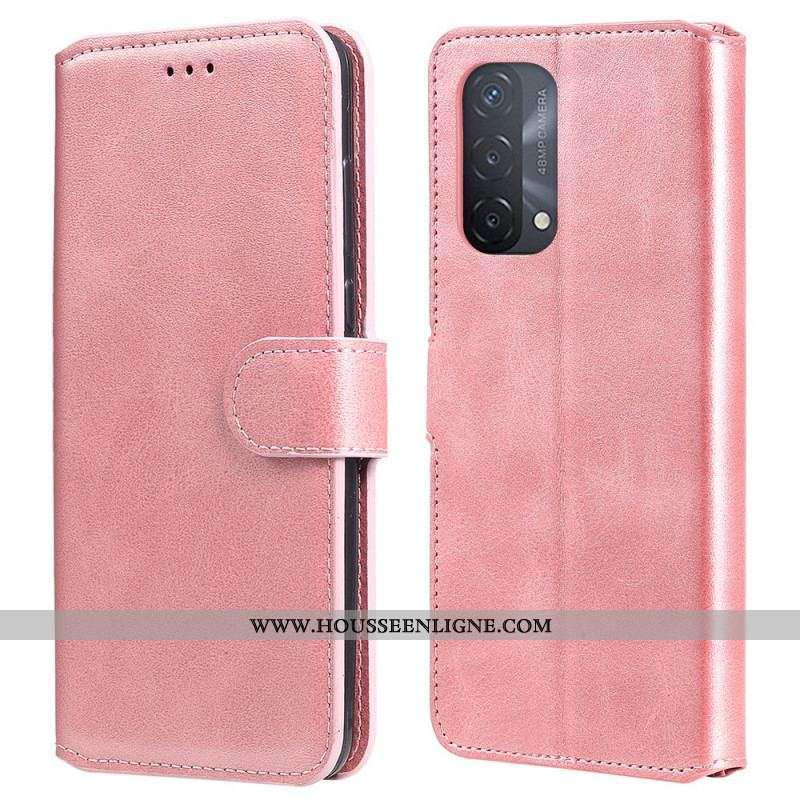 Housse Oppo A54 5G / A74 5G Effet Cuir