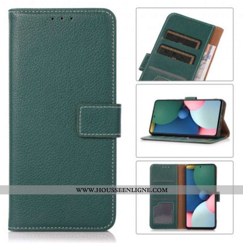 Housse Oppo A54 5G / A74 5G Litchi Texture