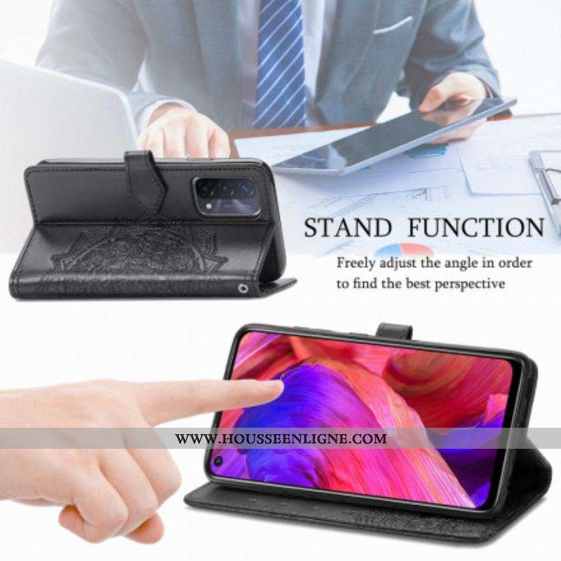 Housse Oppo A54 5G / A74 5G Mandala Moyen Age