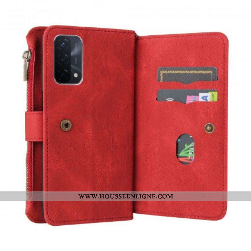 Housse Oppo A54 5G / A74 5G Multi-fonctions 10 Porte-Cartes