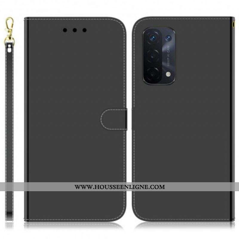 Housse Oppo A54 5G / A74 5G Simili Cuir Couverture MIroir