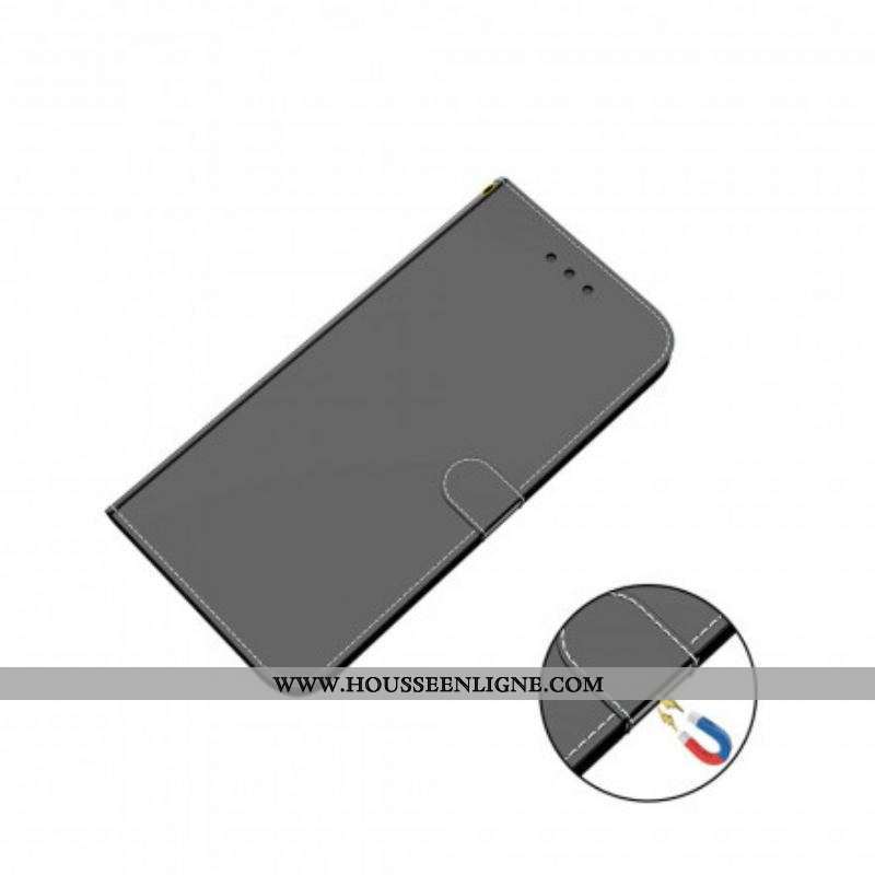 Housse Oppo A54 5G / A74 5G Simili Cuir Couverture MIroir