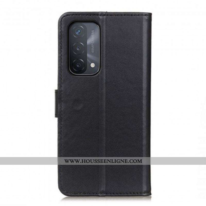 Housse Oppo A54 5G / A74 5G Simili Cuir Simple