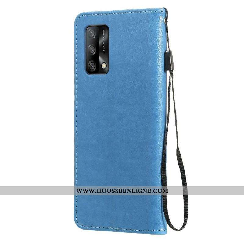 Housse Oppo A74 4G Chat et Abeille à Lanière